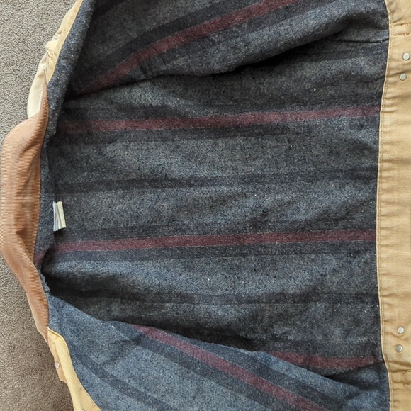 VTG Carhartt Trucker Jacket Blanket Lined Duck Canvas J09 BRN - Picture 3 of 14